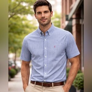 Ralph Lauren Polo NWT XL Blue Gingham Button Down Shirt Classic Preppy Luxury